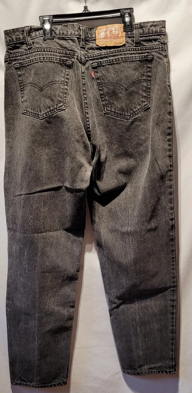 Vintage Levi’s 550 Jeans Faded Black Straight Leg Canada Red Label 36/32 Zip Fly